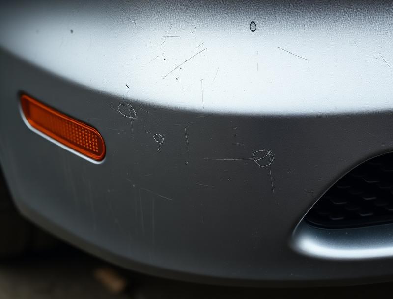 Damaged bumper before DentDash repair